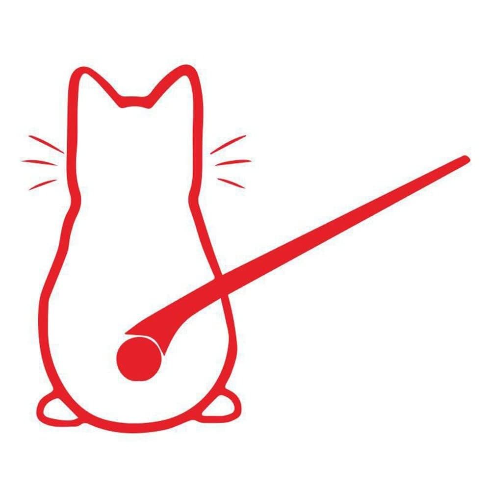 EHOTER Rear Window Wiper Decal Car Rear Wiper Decal Sticker 3D Funny Cat Tail Wiper StickerCartoon Vinyl Bumper Windshield Sticker Waterproof Boat Graphics Decals (Red)