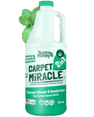 Sunny & Honey Carpet Shampoo & Cleaning Solution - 32 Fl Oz Spring Mint...
