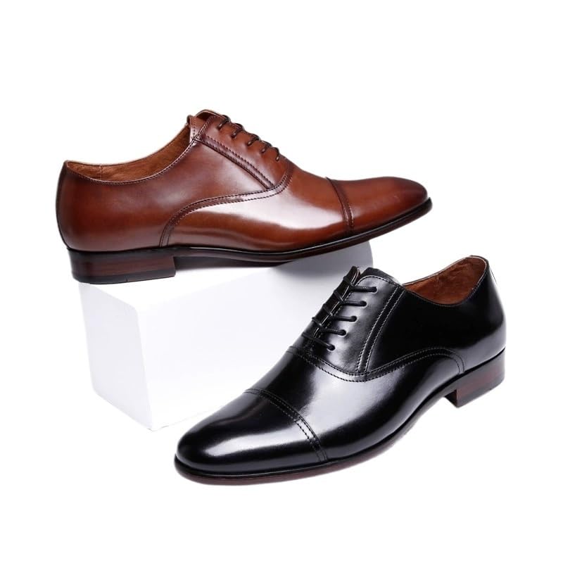 Men Lace-Up Business Dress Shoes British Style Sole Leather Formal Footwear Classic Design2