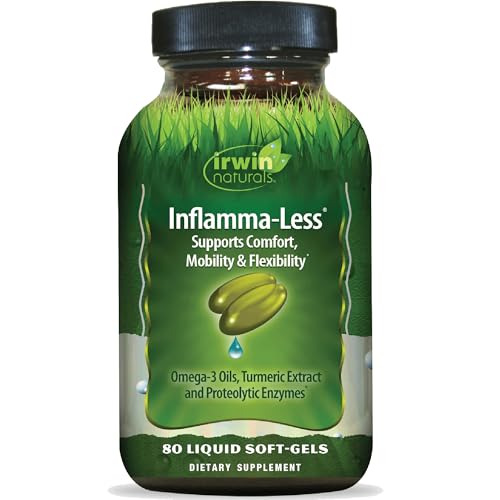 Irwin Naturals Inflamma-Less, Promotes Comfort, Mobility & Flexibility, 80 Liquid Softgels