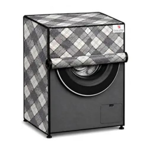 Image of Front Load Fully Automatic Washing Machine Cover for 6.5kg to 8kg | Waterproof & Dustproof Polyester Cover with Zip Closure | Suitable with Samsung, IFB, LG, Bosch & More (61 x 61 x 87 cm)