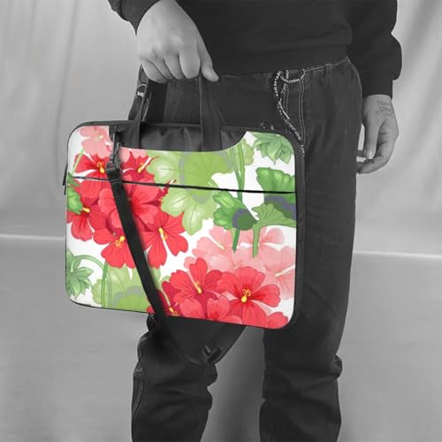 Sac d'ordinateur résistant aux chocs imprimé géranium avec doublure antistatique