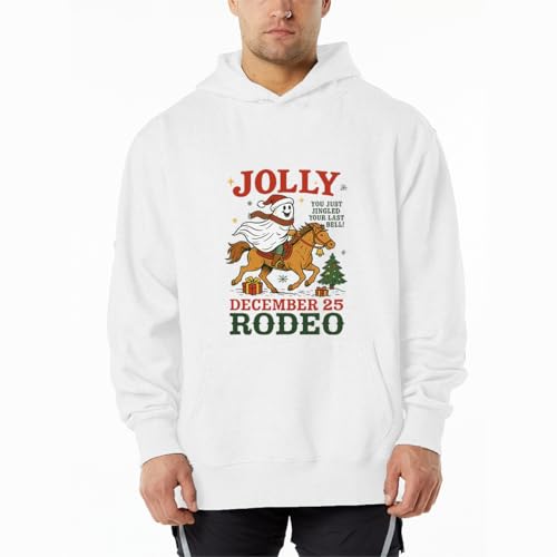 Jolly Christmas Rodeo Hoodie, Coquette Christmas Pullover Hoodie2