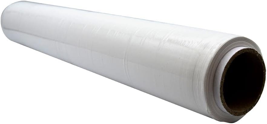 OFITURIA Film Blanco para Embalar de 50 cm de ancho y estirable hasta 300 Metros de Longitud – Rollo de Film Elástico Manual para Embalaje Industrial – 1 unidades