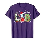 Lab Christmas Laboratory Technician Science Xmas Scientist T-Shirt