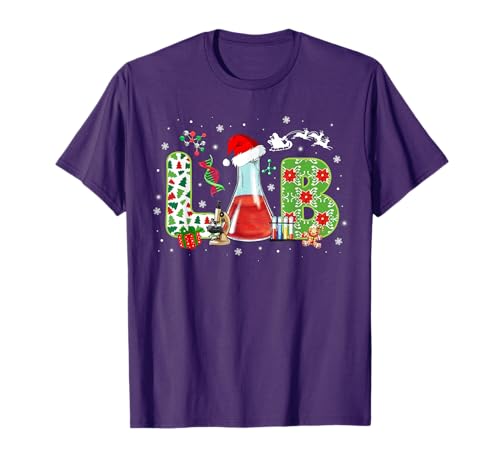 Lab Christmas Laboratory Technician Science Xmas Scientist T-Shirt