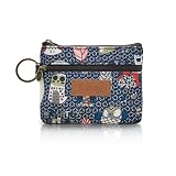 WisePoint Coin Bag, Waterproof Coin Wallet Small Coin Purse with Zipper and Keyring, Cute Coin Pouch for Women and Girls, Change Purse Mini Storage Bag for Coin, Cards, Keys, Lipsticks (dark blue)