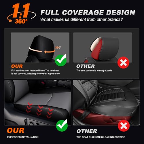 Image of AOMSAZTO Custom Fit Seat Covers for Toyota 4Runner 2025 2026 Full Set Faux Leather Car Seats Cover for 4Runner Accessories Black&Gray(5 Seats Model Only)