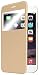 iPhone 6 Plus Case, Pasonomi® [Smart Window View] Apple iPhone 6 Plus Folio Wallet Case - Slim Flip Leather Case For Apple iPhone 6+ iPhone Plus 5.5 Inch Smartphone (Golden)