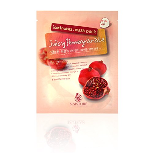 Naisture 15 Min. Collagen Essence Facial Mask Sheet Pack - Juicy Pomegranate 10pk (e 23ml) by Chom