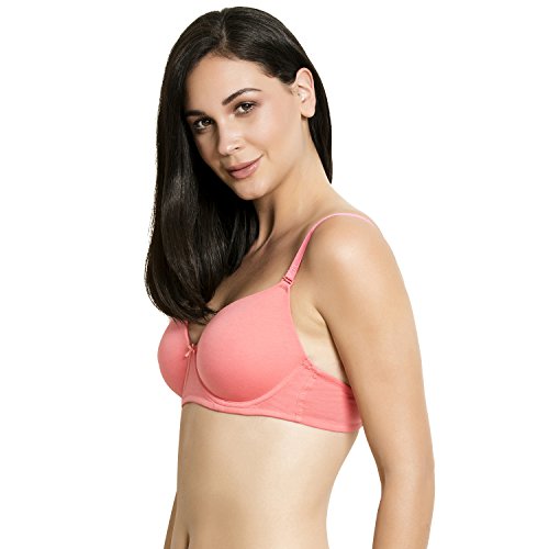 Image of Zivame Padded Wired 3 /4th Coverage T-Shirt Bra-Anthracite