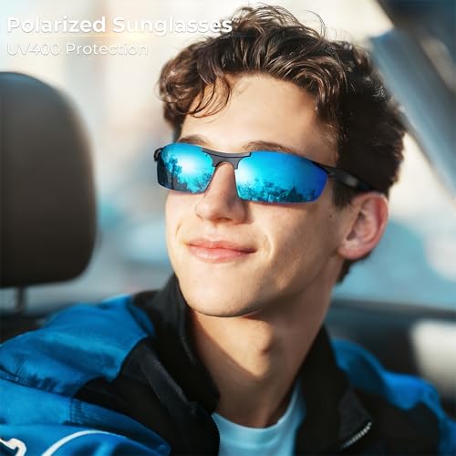 Image of DADA-PRO Polarized Sunglasses Men Sport Driving Sun Glasses Ultralight Al-Mg Mirrored Shades UV400 Protection