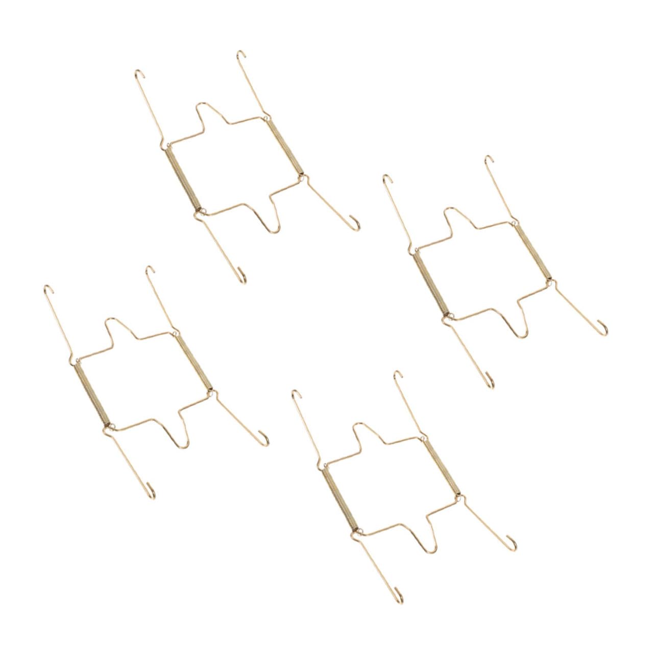 SOLUSTRE Modern U-shaped Spring Plate Hangers 4 Plate Holders Kitchen Dish Rack Rust- Easy to Install