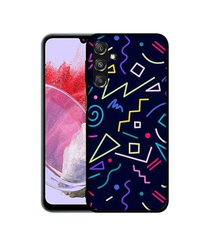 Image of Retro Abstract Design Premium 2D Printed Metal Back Case Cover for Samsung Galaxy M34 5G / F34 5G
