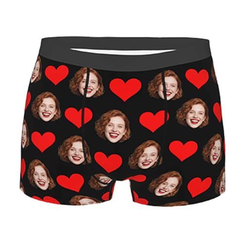 Custom Boxers Underwear for Men Personalized Funny Boxers with Face on Them Customized Gift for Him Boyfriend