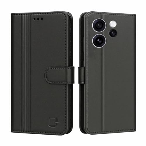 Image of AIBEX Shock Proof Flip Compatible for Oppo Reno 15 Pro 5G Flip Cover Leather Finish | Inside TPU with Card Pockets | Wallet Stand | Complete Protection Flip Case