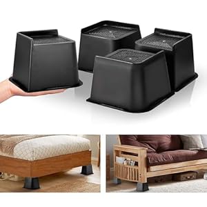 Dokeno Betterhöher 4 Stück L-förmige Bettenlifte