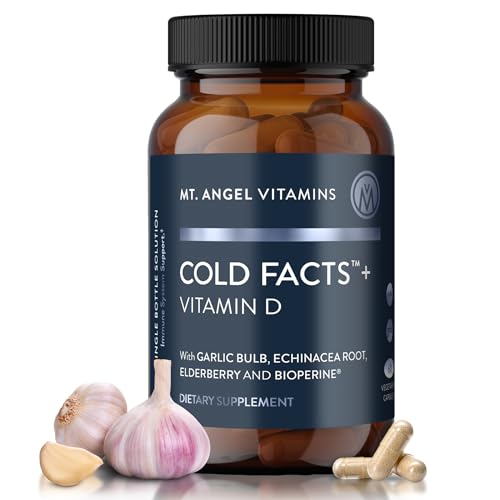 Mt. Angel Vitamins - Cold Facts + Vitamin D, Immune System Support (60 Vegetarian Capsules)