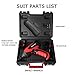 GETUHAND Car Impact Wrench 1/2 Inch & 12 Volt Portable Electric Impact Wrench Kit, Tire Repair Tools with Sockets and Carry Case