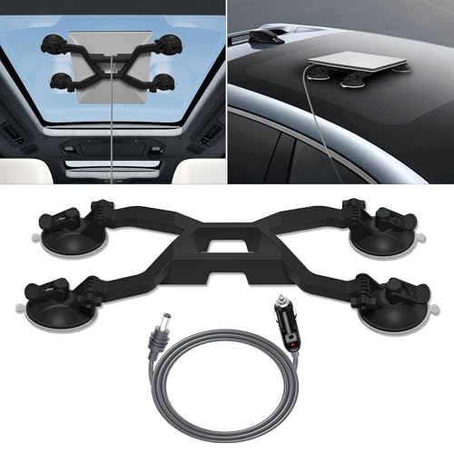 Starlink Mini Mount,Adjustable Starlink Mini Suction Cup Mount with 3M Car Charger Cable,Starlink Mini Car Mounting Kit(Black)