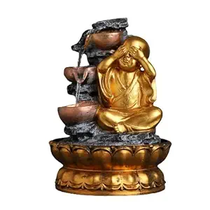 Gifting Hub Buddha Boy Baby Monk Water Fountain for Home Decor Indoor Decoration