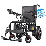 Homyking carrozzina per disabili, sedia a rotelle pieghevole leggera, sedia a rotelle elettrica, monopattini elettrici, scooter elettrico adulti senza patente, Durata di 25 km Motore di 500W