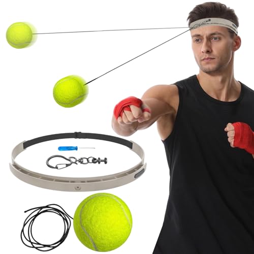 szaluyk Boxing Reaktionsball Training,Trainingsgerät Für Schlaggeschwindigkeit | Silicone Kopfband mit verstellbarem Band | Für Wohnzimmer Reise Fitnessraum Männer Frauen Sportbegeisterte