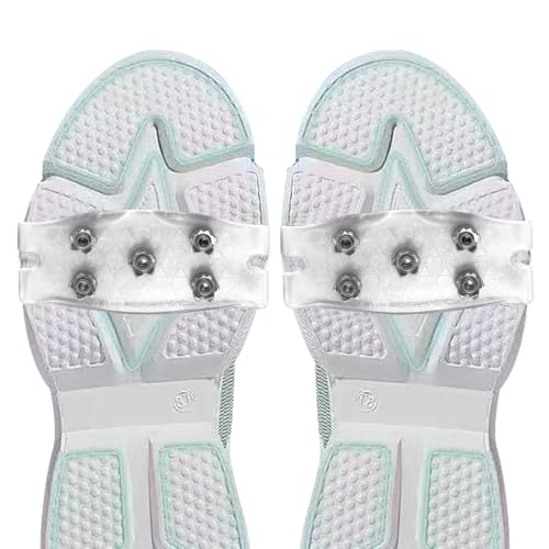 Crampones de hielo para – Stylish Compact Modern Zapatos de 2 piezas, Portátil, Antideslizantes, Portátiles, Ergonómicos, Portátiles con 5 Dientes | Multipurpose Outdoor Indoor Utility Ergonómico