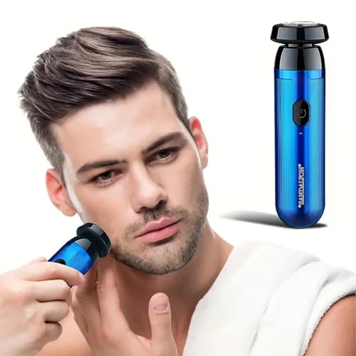Sandalfon Afeitadora eléctrica recargable rápida para cara y piel sensible. Multifuncional, portátil fácil usar. Mini máquina de bolsillo ideal para hombres y mujeres, en casa, avión, viajes Regalo.