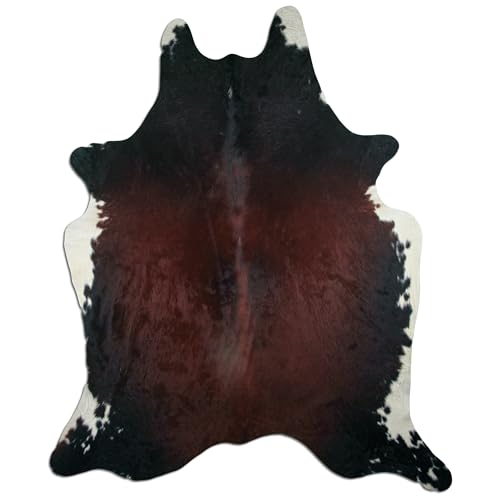 Livorio Tornasol Tapis en peau de vache de qualité supérieure - Produit naturel unique en provenance d'Amérique du Sud - Peau de vache véritable