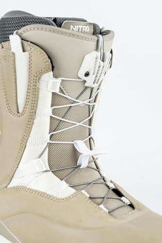 Nitro Bianca TLS + Womens Snowboard Boots, Sand, 7.5 (25.0)