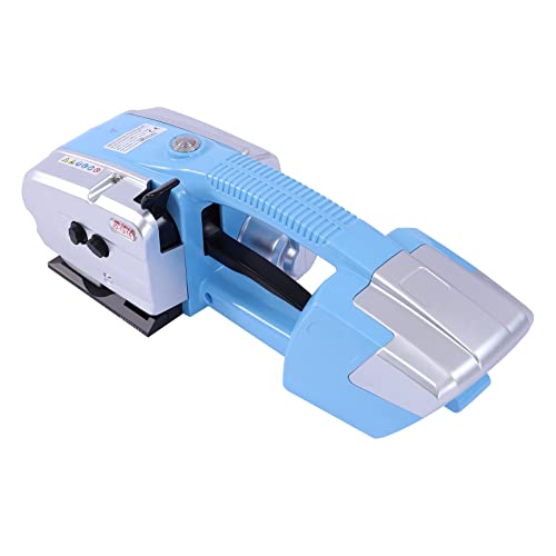 Jiabailie Electric Strapping Machine for 1/2-5/8in PP PET Straps,Box Pallet Packaging Baler,Powered Banding Tools with 3000mAh Battery for Packaging Box Pallet Portable Baler Dark Blue