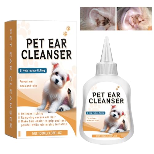 de ouvido para cães, gotas para os ouvidos de cães | Solução removedora de cera de orelha de cachorr