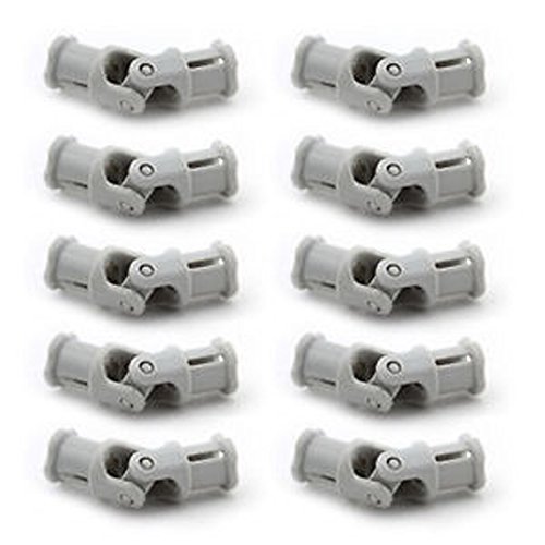 LEGO Technic - 10 x small universal joint in new light grey, 3 studs long