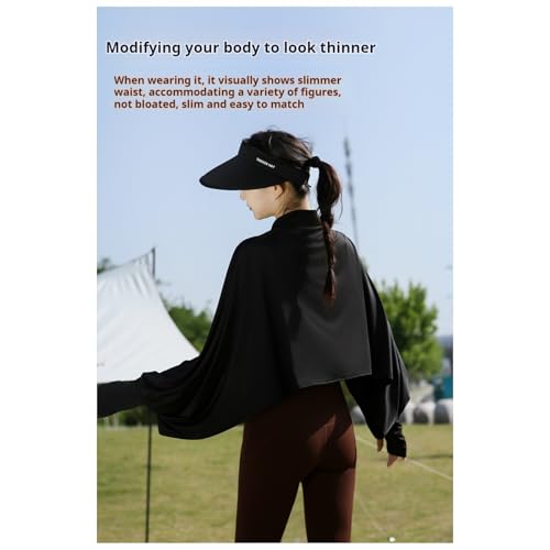 Women's Cooling Shawl Arm Sleeves with Finger Hole Sun Cape for Women Cloak UV Protection Cooler Shrug3
