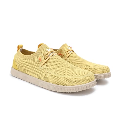 WALK IN PITAS | WP150 WALLABI Fly Washed | Mocasines de Hombre | Náuticos Casuales | Zapatillas de Vestir | Zapatos sin Cordones | Deportivas Casual | Calzado Walkinpitas | Mostaza 43