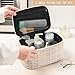 Rtickuio Travel Makeup Bag,High Capacity Toiletries Travel Bag,Waterproof And Wear-Resistant Portable Cosmetic Organizer,With Comfortable Handle,Suitable for Ladies And Girls (White)