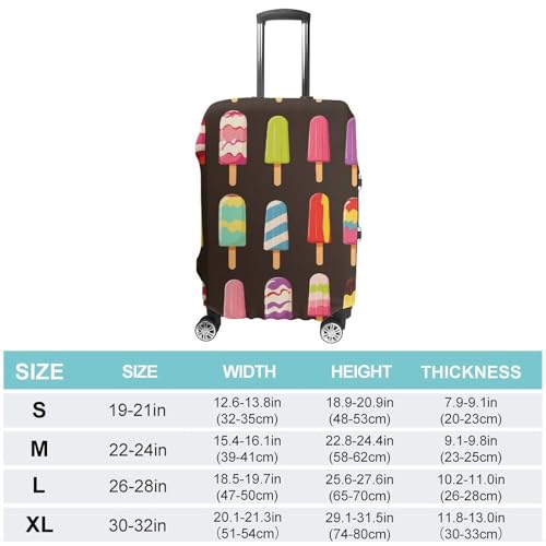 Popsicles And Ice Luggage Cover, Washable Elastic Suitcase Cover Protector Fit 18-32 Inch Luggage2