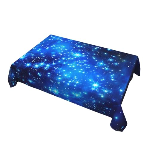 Nappe rectangulaire étoiles bleues intérieur extérieur maison de ferme - 4