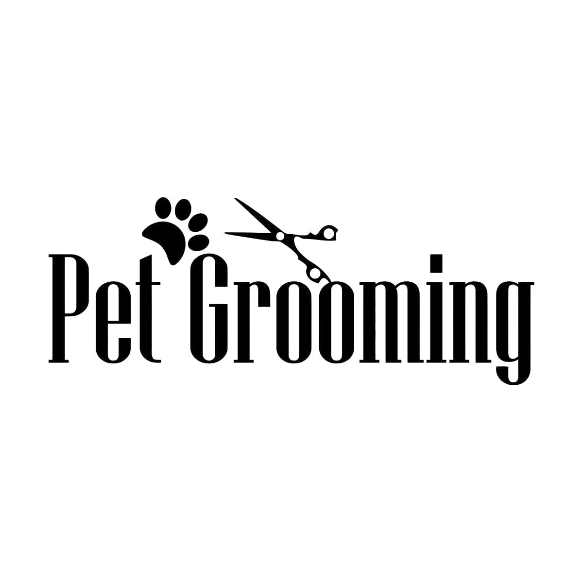 Modern Pet Grooming Salon Window Wall Decal Dog Cat Animal Salon Glass Wall Sticker Vinyl Shop Extra Large - 55x140cm โ image 1