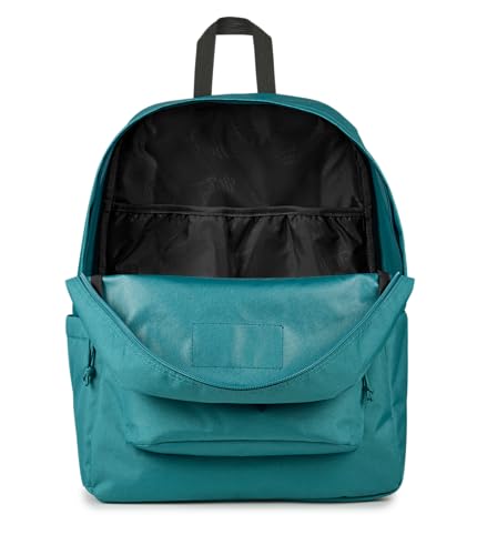 Image of JanSport SuperBreak Plus Backpack with Padded 15-inch Laptop Sleeve and Integrated Bottle Pocket - Spacious and Durable Daypack for Work and Travel - Emerald Pool
