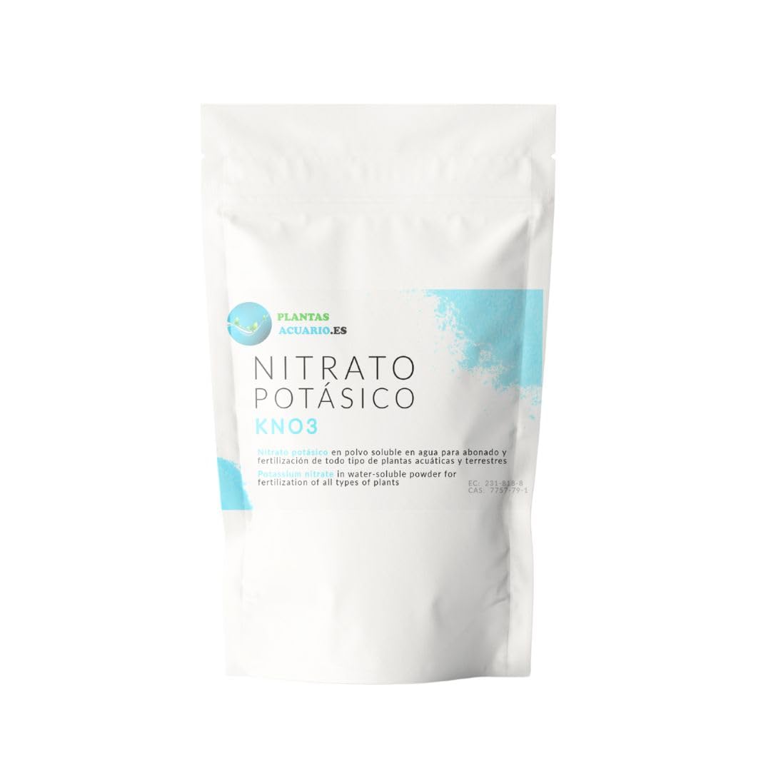 Nitrato de Potasio 5Kg, Abono Nitrato Potasico Fertilizante hidrosoluble para Plantas de Jardín y Acuario (KNO3)