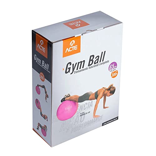 Acte, Bola Suiça Pilates e Yoga Gym Ball- Rosa