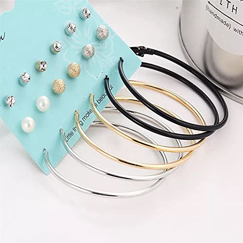 Image of Shining Diva Fashion Stylish Combo Design 6 Pairs Metal Earrings for Women and Girls (F12787er)