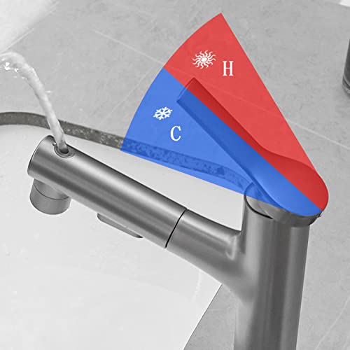 Mitigeur rétractable moderne : réglage eau chaude et froide double mode - 7