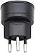 EU vers la Suisse / Liechtenstein Adaptateur à 2 Broches DE/FR/IT/ES Connecteur à 3 Broches pour la France / Allemagne Visiteur (1 Pièce, Noir)