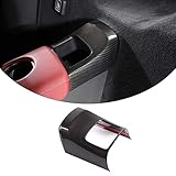 Compatible with Toyota Supra GR A90 A91 MK5 2019-2025 Armrest Storage Compartment Trim Cover, ABS Storage Organizer Frame Cover Between Seat, Carbon Fiber Pattern Black