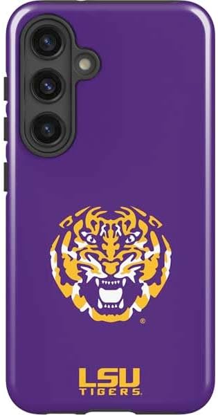 Skinit Impact Phone Case Compatible with Galaxy S24 Plus - Officially Licensed LSU Purple Tiger Mascot Design