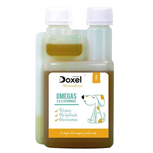 Doxel 4all -100ml | Aceite Perros| Suplemento Natural | Sistema Inmunitario Reforzado| Articulaciones| Pelo Brillante| Piel| Ácidos grasos Omega 3 6 9| Vitamina E| Alergias Perro|Natural