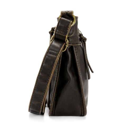 Image of Montana West Crossbody Bag for Women Multi Pocket Shoulder Medium Travel Purses Ultra Soft Washed Leather